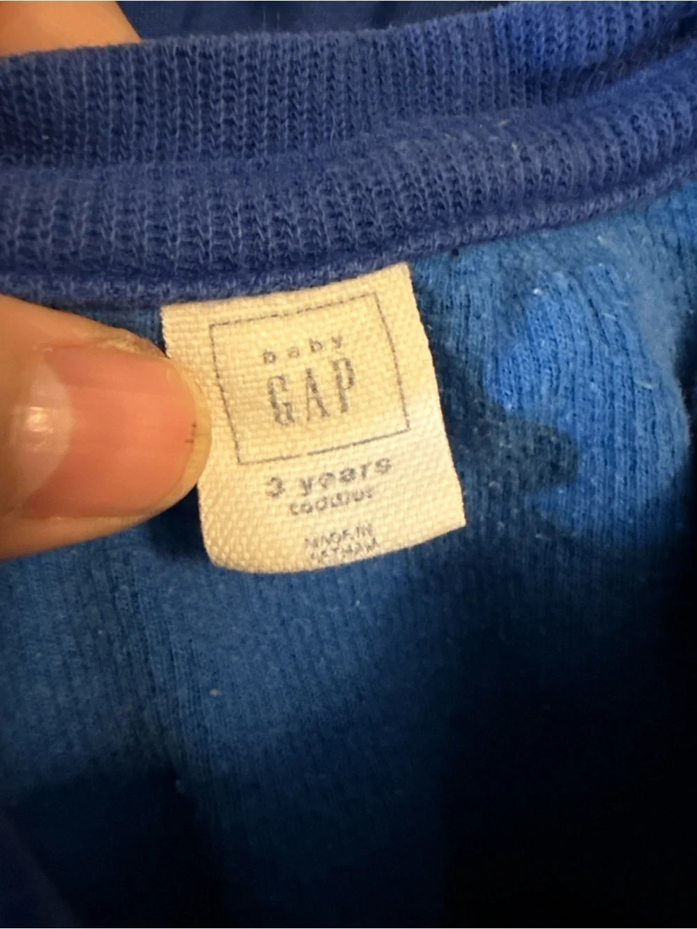 GAP Blue & Gray Striped Shark Sweatshirt - Kids